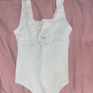 Abercrombie white ribbed bodysuit